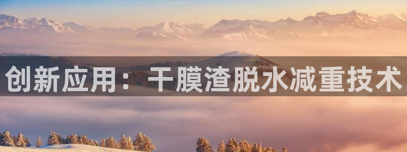 天宏娱乐a 判官：创新应用：干膜渣脱水减重技术