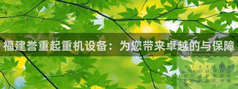 天宏娱乐小号官网入口：福建誉重起重机设备：为您带来卓越的与保