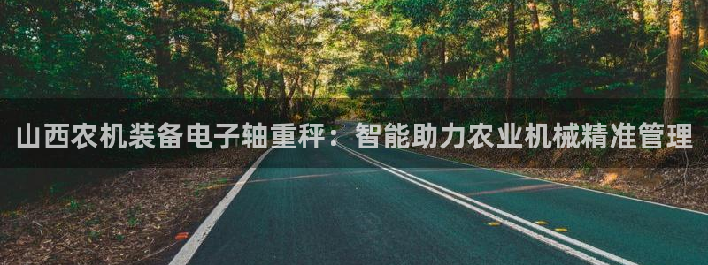 天宏2娱乐：山西农机装备电子轴重秤：智能助力农业机械精准管理