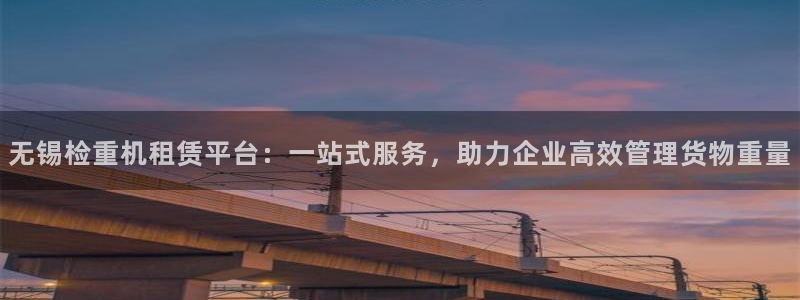 天宏娱乐韩叔抖音：无锡检重机租赁平台：一站式服务，助力企业高